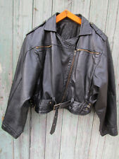 Perfecto cuir femme vintage marqué 38 taille plus grand blouson Top Line