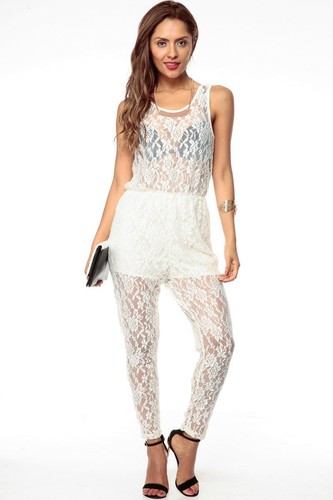 Dentelle blanche transparente - dentelle,