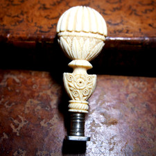 BEAU SCEAU MONGOLFIERES CULPTE  IVORY DE COLLECTION DEBUT 19em matrice en argent