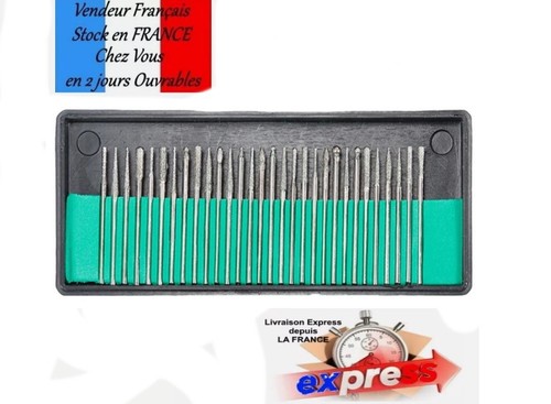Pcs fraises diamantées 3mm - fraises,