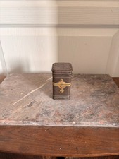 Brin Ancien Ecrin Coffret Boîte Nécessaire Couture Cuir Brin XIXème 19ème