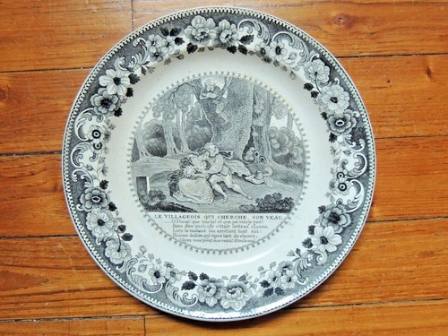 Assiette faïence montereau - assiette, le