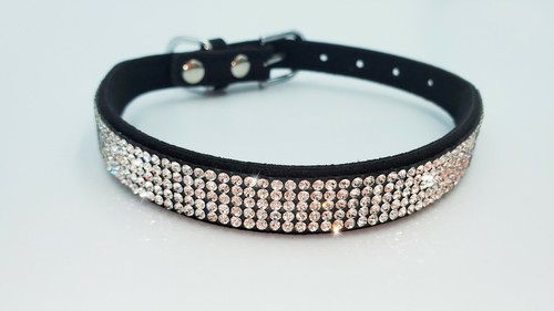 Rhinestone bling collar - , for