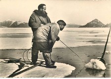 CANADA  BAIE D'HUDSON  Peche au Narval chez les esquimaux