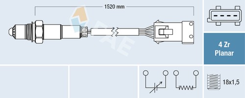 Sonde lambda 77242 fae pour - 77242,
