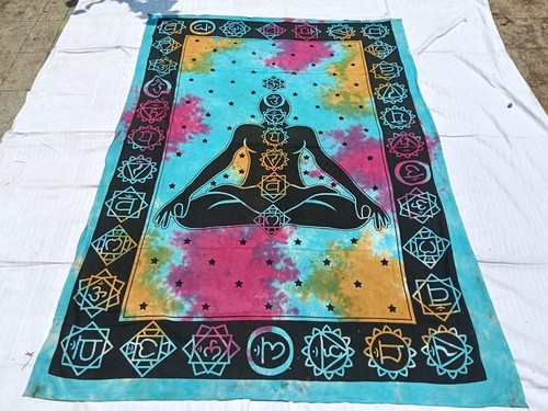 Chakras couvre lit batik mural - chakras,