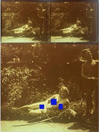 Photo stereo sur verre - sur, nu