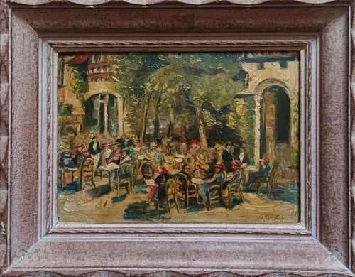 Tableau huile deauville - tableau,