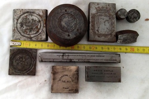 Lot plaque sceau matrice - plaque,