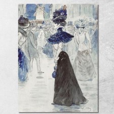 Promeneurs Devant Le Moulin