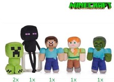 MINECRAFT Peluche Jouet 27-30 Cm Creeper Steve Zombie Enderman Alex
