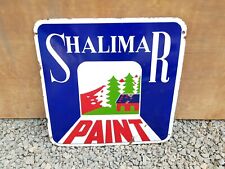 Panneau Décoratif En Émail Publicitaire Shalimar Vintage Ancien 1950 EB50