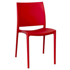 Chaise De Salle À Manger Altea En Plastique Couleur Rouge Modèle Comfort
