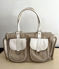Sac tote Lancel en toile beige