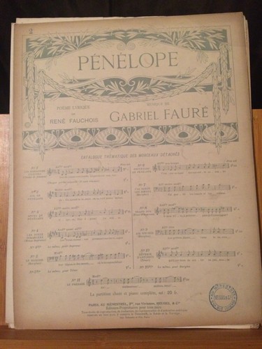 Gabriel fauré pénélope - fauré,