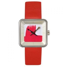 montre square 29 akteo peinture rouge collection art peinture