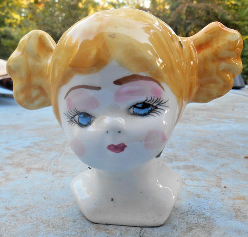 Ancienne tete faience - ancienne,