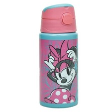 Disney Minnie Souris Bouteille Aluminium 500ml con cannuccia Enfants N / Thermo