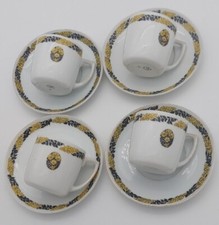 4 TASSES A CAFE ART DECO 1930 PORCELAINE MZ ALTROLAU CM-R CZECHOSLOVAKIA XXème