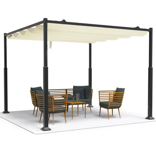 Pergola rétractable 3x3m - rétractable,