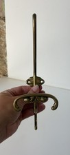 Patère Porte Manteaux Ancien Métal Laiton Doré Idéal Collection Déco Vêtement