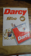 PLV GLACOIDE CIGARETTE DARCY FILTRE 1971 TIMBRE NO PLAQUE EMAILLEE TABAC