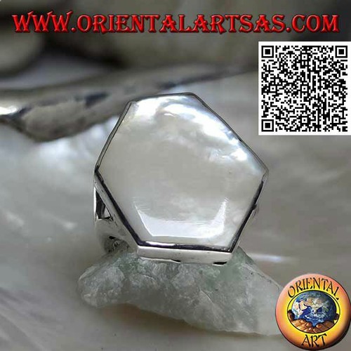 Bague argent 925 nacre - en, 925‰