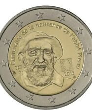 2 X 2 euro France 2012 100e anniv naissance de l'Abbé Pierre ABBE PIERRE abbé P.