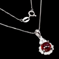 925 Collier en Argent Fin Rond