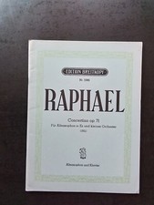 PARTITION - RAPHAEL - Concertino op 71 pour saxophone alto et piano