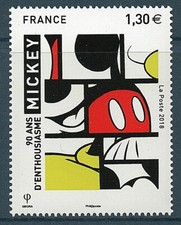 TIMBRE 5259 NEUF XX LUXE - 90 ANS DE MICKEY A L FACON DE MANDRIAN PAR SIKORA