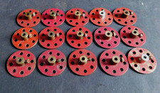 15 ROUES BARILLET 8 TROUS 35mm réf 24 . PIECE MECCANO 50's POUR BOITE 0 à 10