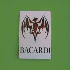 Superbe plaque décorative bacardi en métal