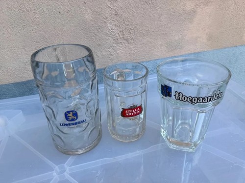 Lot verres chopés à - de,