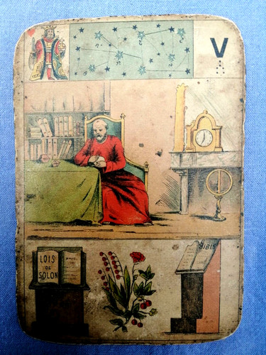 Ancienne carte tarot - carte, de