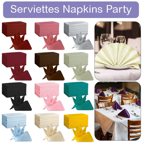 Serviettes tissu 50cm en - tissu,