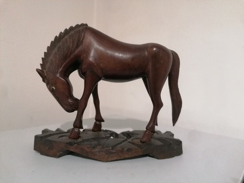 Statue cheval bois - statue,