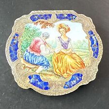 BOITE ANCIEN POUDRIER Argent