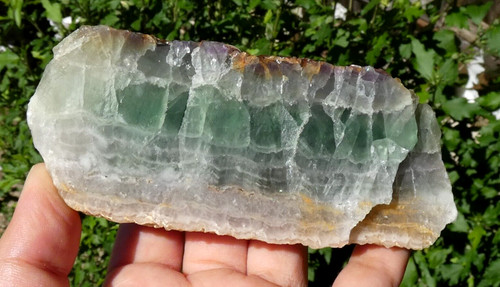 Fluorite vert mauve 11 - vert, 11.5x5cm