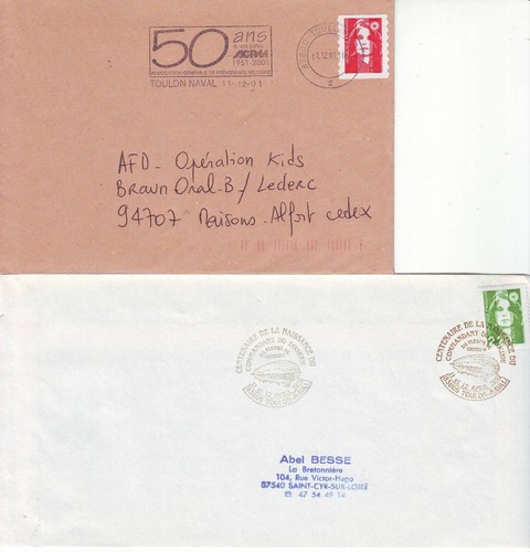 Lot lettres toulon - lettres, naval