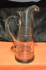 Ancien pichet à cidre en verre épais Normand, 19ème siècle, h. 26 cm