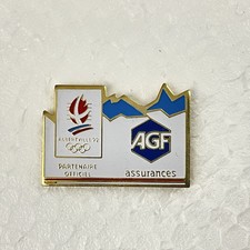 Pin's AGF Albertville 92 Partenaire Officiel COJO 1991