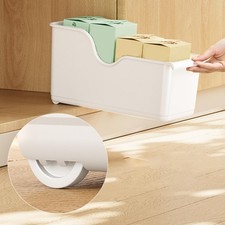 Bac de rangement avec roues contenant du porte-épices étagère d'organisateur