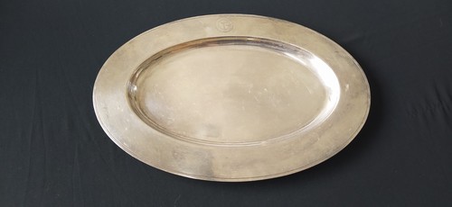 Plat service ovale 35cm metal - 35cm,