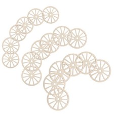  Lot de 60 roues en bois pour travaux manuels, décoration de roue de chariot en
