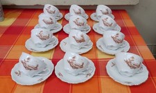 12 Tasses + 12 Sous Tasse À Café Seltmann Bavaria Theresia Porcelaine 25 Cl...