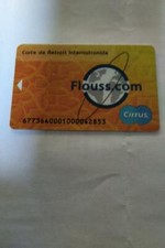 CARTE DE RETRAIT INTERNATIONALE-FLOUSS.COM-CIRRUS périmée-SANS PUCE-rare