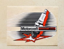 old Sticker Autocollant BOUGIE MOTORCRAFT ORIGINAL année 70 vintage garage