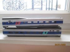 N° 1 caisses de tgv d, extrémités 2-ème classe atlantique jouef  état d''usage