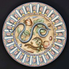 GRAND PLAT VILLEROY & BOCH 20e ANNIVERSAIRE DES CARREAUX BERNARD PALISSY 32,8cm